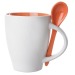 Miniature du produit 28 cl two-tone ceramic mug with spoon 0
