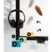 Ein Paar kabellose Ohrhörer mit Ohrstöpseln, kabellose bluetooth-kopfhörer Werbung
