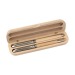 Ballpoint and rollerball pen wooden set, Set with roller pen promotional