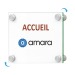 Plaque Signalétique Cristal-Sign 155 x 200 mm cadeau d’entreprise