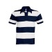 Two-tone striped polo shirt wholesaler