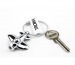 Porte-clés lampe avion luxe, porte-clés en métal sur stock publicitaire