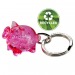 Miniature du produit Porte-clés personnalisé cochon happy recyclé 1