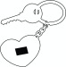Porte-clés Heart-in-Heart, porte-clés original publicitaire
