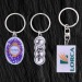 Schlüsselanhänger aus rostfreiem Metall, vierfarbig Eco, 35 mm Geschäftsgeschenk