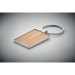 Porte-clés rectangle bambou et métal cadeau d’entreprise