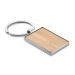 Miniaturansicht des Produkts Rechteckiger Schlüsselanhänger aus Bambus und Metall 0