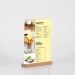 Porte-visuel/menu "I ou V"  plexi 1/3A4 210x105 socle bois cadeau d’entreprise