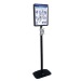 Poteau DF Distributeur Flacons Gel + cadre A3 Noir mat cadeau d’entreprise