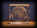 Pisapapeles de vidrio rectangular con grabado láser en 3D, pisapapeles de bloque de vidrio con grabado en 3D publicidad