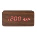 Wooden alarm clock with wireless charger, clock and clockwork promotional