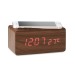 Wooden alarm clock with wireless charger wholesaler