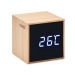 Product thumbnail Alarm clock led cube bamboo 3