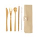 Bamboo cutlery set, Sustainable cover promotional