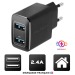 Soketto - wall plug charger with fast charge and 2 usb ports wholesaler