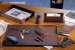 Genarbte Kalbsleder-Schreibtischunterlage mit Klappe CHAMBORD - Größe 56X38 Geschäftsgeschenk