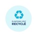 Stylo bille bleue corps et clip plastique en matière recyclée rPET, gadget écologique recyclé ou bio publicitaire