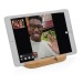 Tablet- oder Telefonhalter aus Bambus, Halterung für ein Touchscreen-Tablet Werbung