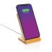 Miniature du produit Support personnalisable téléphone à induction 5W en bambou FSC 1