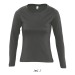 T-shirt femme col rond manches longues couleur sol's - majestic - 11425c cadeau d’entreprise