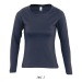 T-shirt femme col rond manches longues couleur sol's - majestic - 11425c, textile Sol's publicitaire