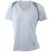 Camiseta transpirable de manga corta para mujer, corriendo publicidad