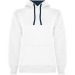 URBAN WOMAN - Sweat-shirt coupe près de corps féminin avec capuche doublé à contraste et au ton du cordon de serrage et poche kangourou, Sweat à capuche publicitaire