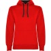 URBAN WOMAN - Sweat-shirt coupe près de corps féminin avec capuche doublé à contraste et au ton du cordon de serrage et poche kangourou cadeau d’entreprise