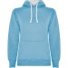 URBAN WOMAN - Sweat-shirt coupe près de corps féminin avec capuche doublé à contraste et au ton du cordon de serrage et poche kangourou cadeau d’entreprise