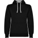 URBAN WOMAN - Sweat-shirt coupe près de corps féminin avec capuche doublé à contraste et au ton du cordon de serrage et poche kangourou, Sweat à capuche publicitaire