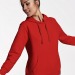 URBAN WOMAN - Sweat-shirt coupe près de corps féminin avec capuche doublé à contraste et au ton du cordon de serrage et poche kangourou cadeau d’entreprise