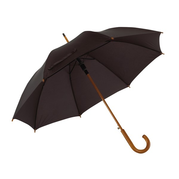 Parapluie standard | Objets publicitaires | Parapluie personnalisable  automatique en bois avec manche | 00013V0012477