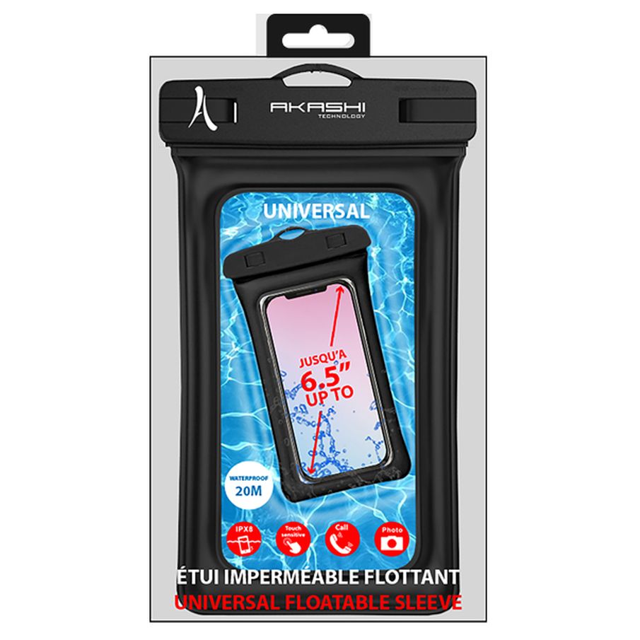 Pochette étanche imperméable pour téléphone portable PVC TPU, universel  certifié IPX8, pour les courses, le sport