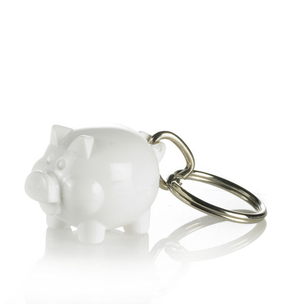 Porte-clés Cochon Porte-bonheur Avec Trèfle - Cadeau Symbolique Pour Réussite, Examens, Travail - Plaqué Or Rose