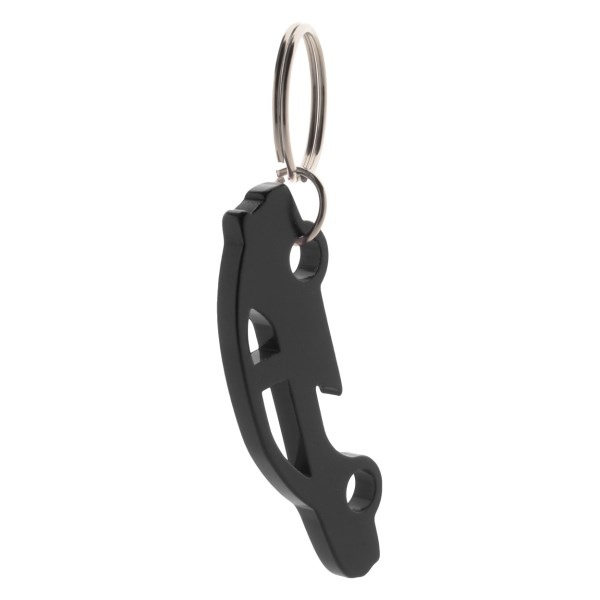 Porte-clés Mousqueton Avec Décapsuleur – Acier Inoxydable, Double Anneau, Style Tactique Noir