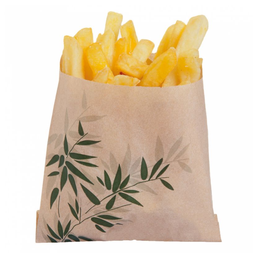 Bolsa para papas fritas 12x12cm (por milla) personalizable | Conos y