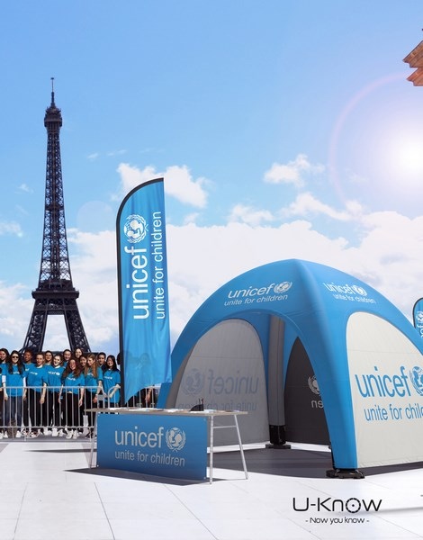 Vente en ligne de tente gonflable 5x5m S-Kimo : Tente événementielle  personnalisable