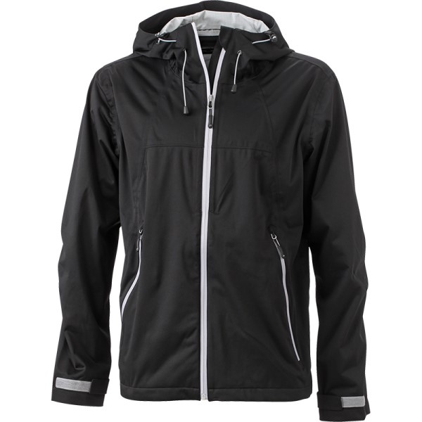 Veste De Survêtement James & Nicholson Homme - 100% Coton, Col V | Taille M, Gris Chiné