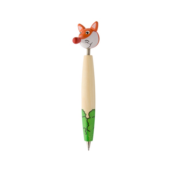 Renard, Cadeau d'affaires, Zoom stylo à bille avec animal, renard  personnalisé