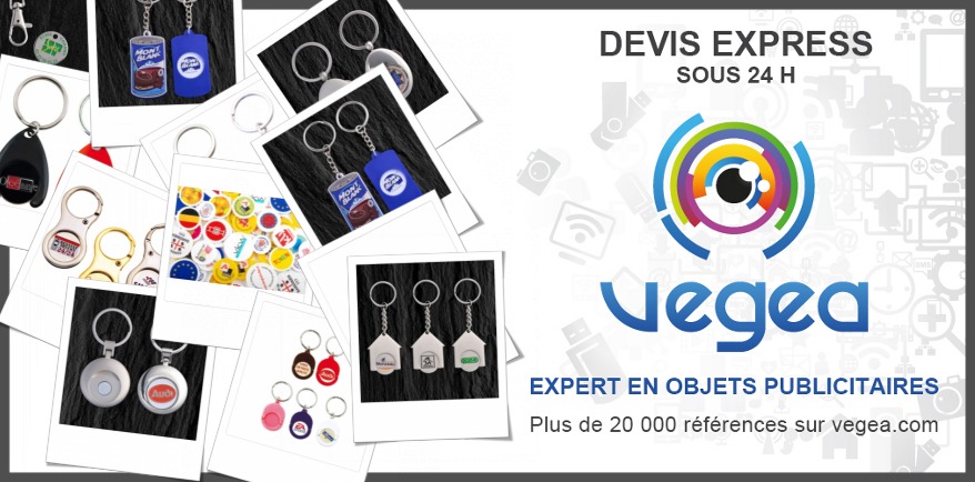 Jeton de caddie publicitaire personnalisé sur-mesure | Vegea