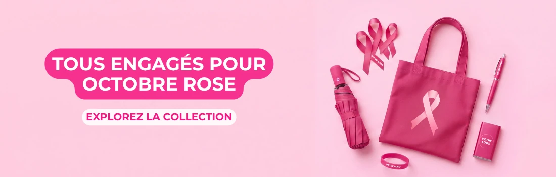Objets publicitaires pour Octobre Rose 2026