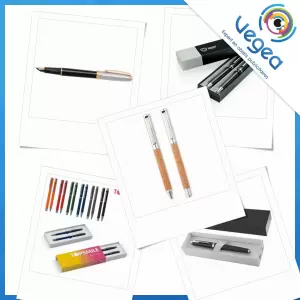 Parure de stylos, personnalisée avec votre logo | Goodies Vegea