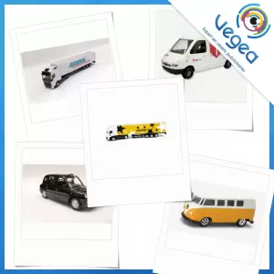 Petite voiture publicitaire | Véhicules miniatures personnalisés avec votre logo | Goodies Vegea