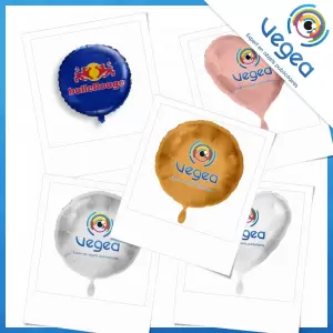 Ballon mylar métallisé publicitaire | Ballons mylar métallisés personnalisés avec logo | Goodies Vegea