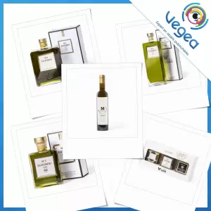Bouteille d\'huile d\'olive publicitaire | Bouteilles d\'huile d\'olive personnalisées avec logo | Goodies Vegea