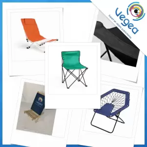 Chaise de camping publicitaire personnalisée avec votre logo | Goodies Vegea