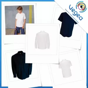 Chemise publicitaire enfants | Chemises enfants personnalisées avec logo | Goodies Vegea
