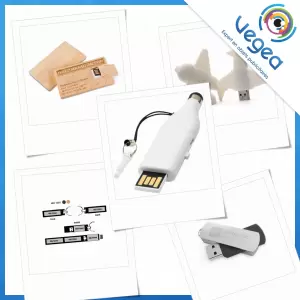 Clé USB publicitaire personnalisée avec votre logo | Goodies Vegea
