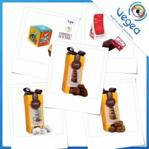 Ballotin de chocolats publicitaire | Boîte de chocolats personnalisée
