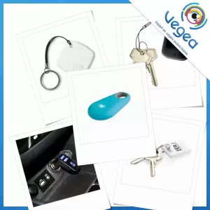 Traceur bluetooth personnalisé | porte-clés connecté anti-perte GPS tracker ou trouve-clés publicitaire